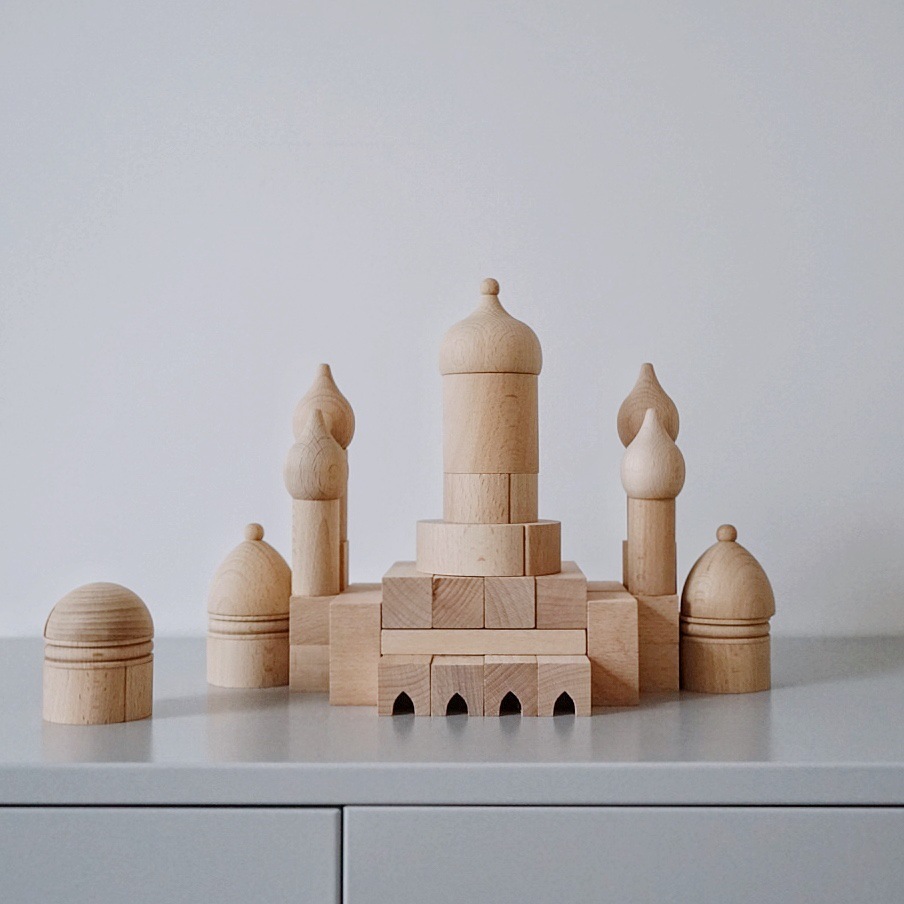 55粒城堡积木110粒罗马积木1-2岁3-6岁礼物宝宝儿童早教益智玩具