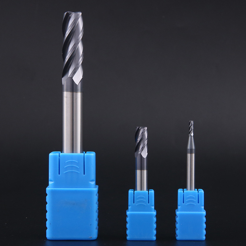 xl45四刃圆鼻刀碳化钨母材高硬度铣刀非标数控铣刀