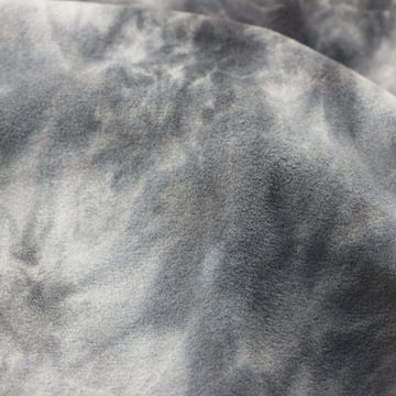 扎染摇粒绒布服装毛毯面料针织纬编全涤超细扎染双刷单摇粒绒布