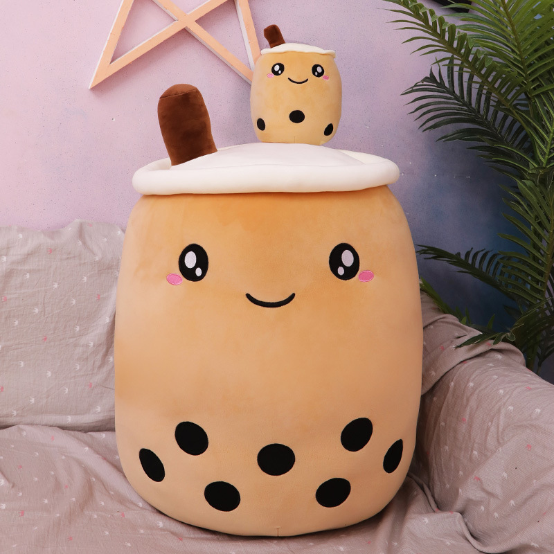 Wholesale Simulation Milky Tea Cup Pillow Cushion Doll Cross-Border Plush Toy Bubble Tea Doll Doll Decoration