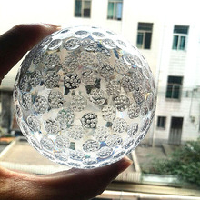 K9人造白色透明高尔夫球水晶球地球篮球台球气泡冰裂球办公室摆件