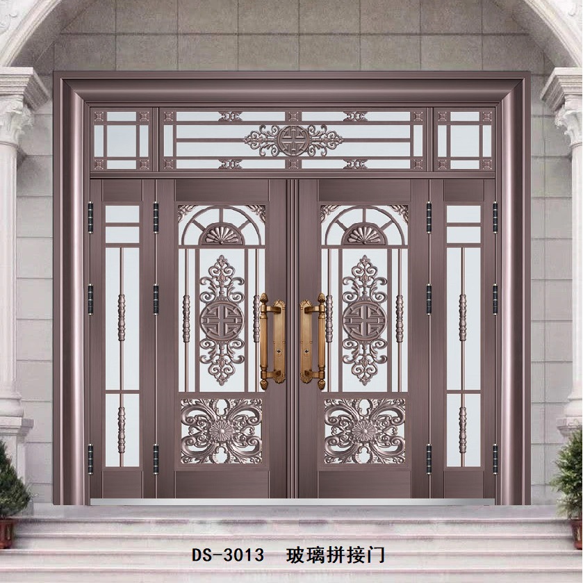 农村别墅客厅阳台高端玻璃门店面四开子母非标推拉防盗门厂家直销