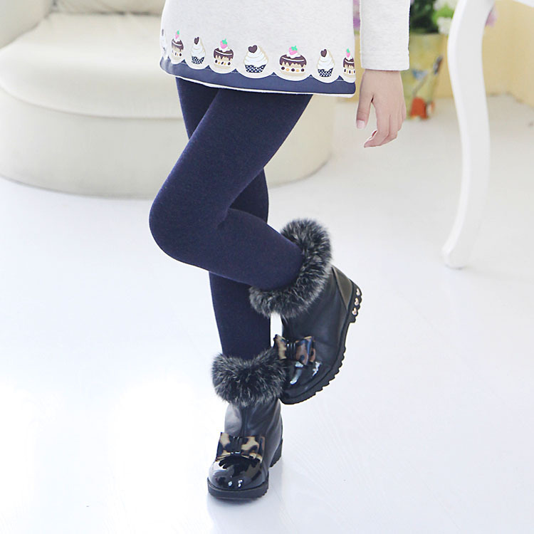 Winter Girls' Leggings Colorful Cotton One-Piece Trousers Children's Warm Pants Girls' Leggings Boot Pants Wholesale