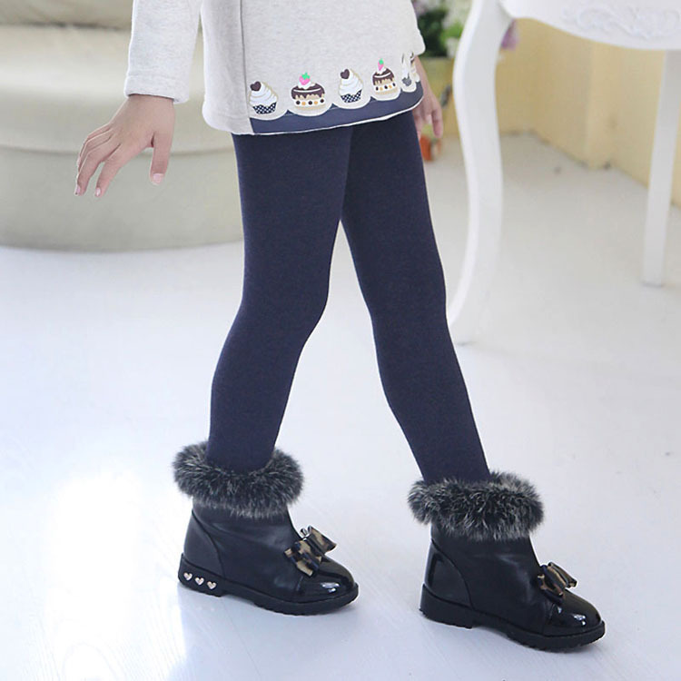 Winter Girls' Leggings Colorful Cotton One-Piece Trousers Children's Warm Pants Girls' Leggings Boot Pants Wholesale