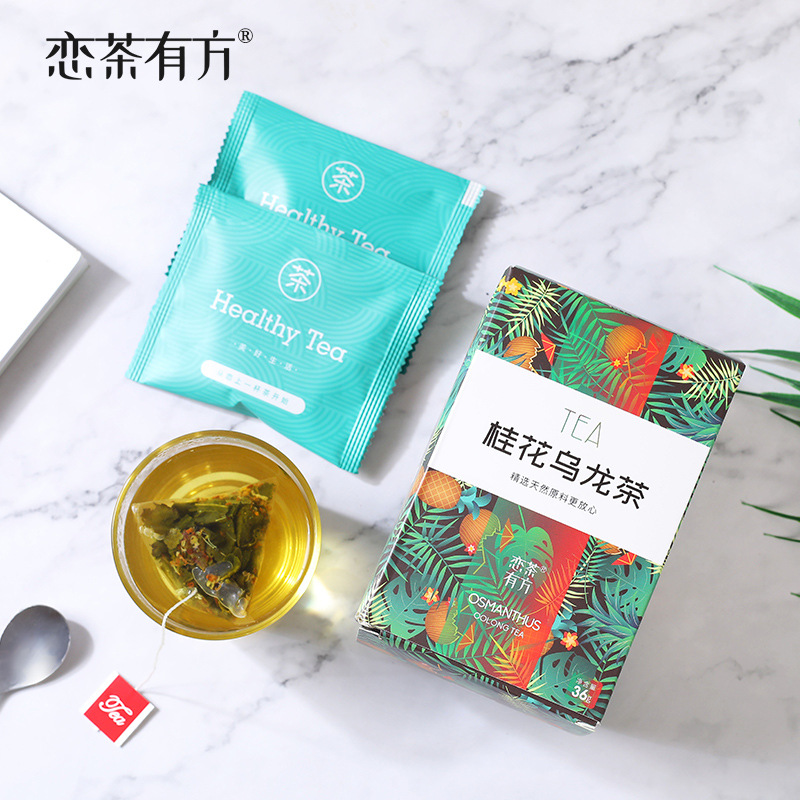 桂花乌龙茶 袋泡茶盒装花茶三角茶包冷泡茶奶茶原料