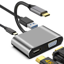 typec扩展坞switch游戏机电脑手机usb-c转hdmi4k vga四合一集线器