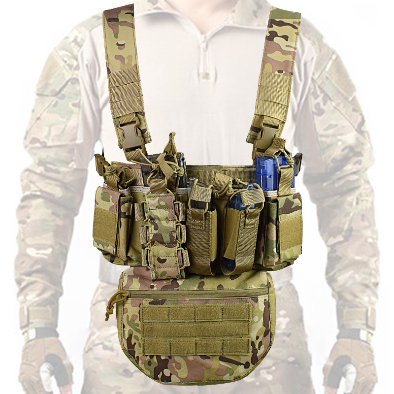 Cross-Border Amazon Military Fans Outdoor D3 Tactical Chest Hanging Multi-Functional Vest Mc Lightweight Apron Vest Suit