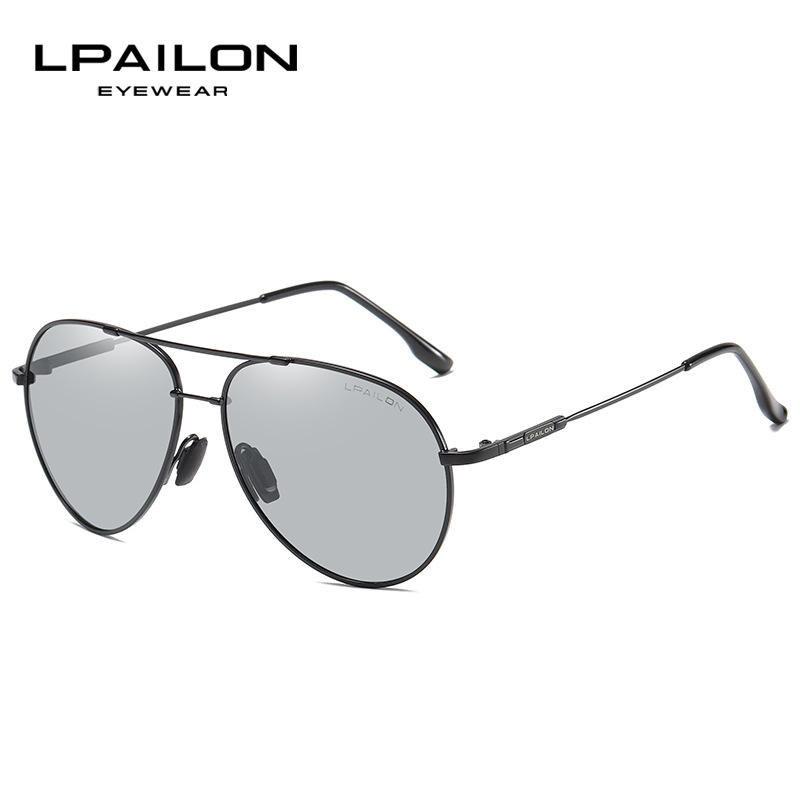 Lei Pailong Color-Changing Anti-Blue Light Sunglasses Men's Memory Titanium Frame Flying Polarized Sunglasses Driving Driver Glasses 889