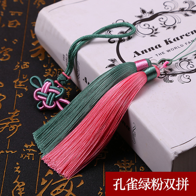 Chinese Knot Tassel Two Colors Double Flow Su Sui Zi Vertical Smooth Vertical Smooth DIY Car Pendant Accessories Manufacturer