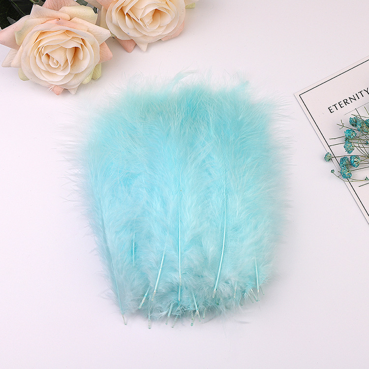 Cross-Border Wholesale Turkey Feather Pointed Tail Velvet Feather Color Feather Dreamcatcher Feather Feather Lamp Bounce Ball Feather