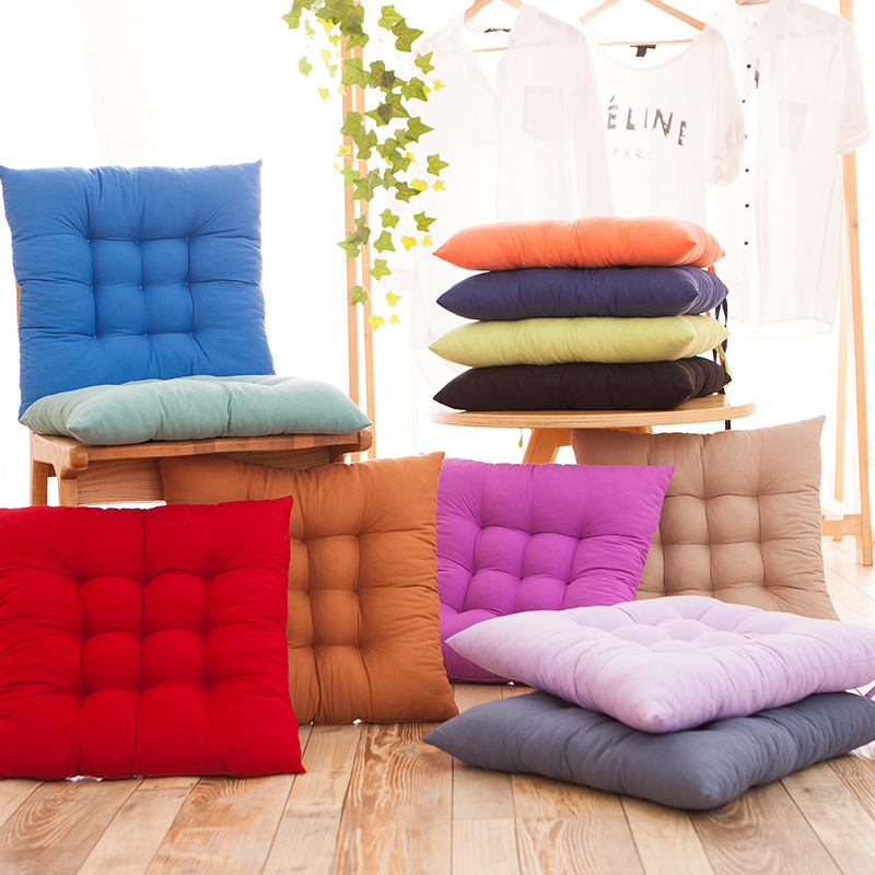 Cushion Wholesale Solid Color Brushed Chair Cushion Office Computer Chair Cushion Autumn and Winter Tatami Seat Cushion Student Butt Cushion