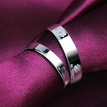S925纯银戒指 时尚经典四叶草情侣对戒 韩版简约小众设计生日礼物