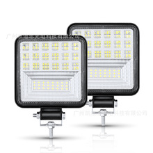 跨境专供 汽车led工作灯 126w方形大视野 越野车射灯辅助前照大灯