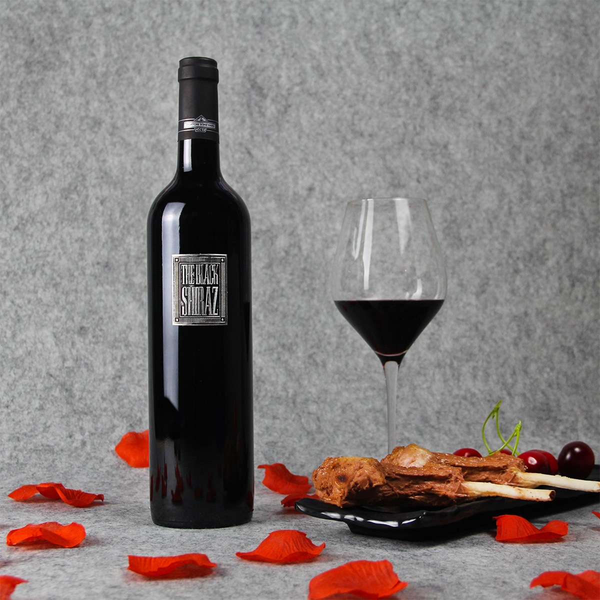 澳洲伯顿酒庄西拉铁牌干红葡萄酒 berton the black shiraz-阿里巴巴