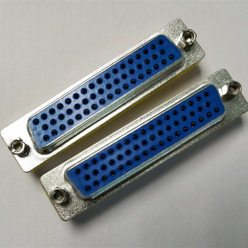 新品db50芯转接头 dsub50母转母蓝色镀金d-sub50孔连接头1对1接线