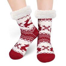 圣诞袜子女地板袜成人大人加绒雪地袜睡眠袜腿套地毯袜套拖鞋袜