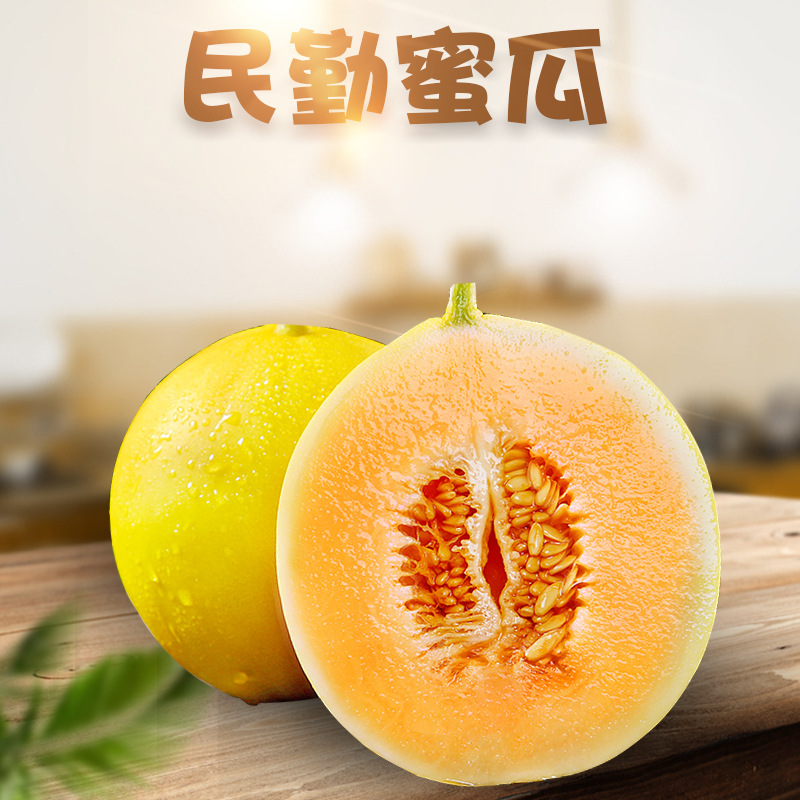 甘肃民勤黄金蜜瓜 代发5斤新鲜应季水果爆甜多汁冰激凌黄河蜜甜瓜