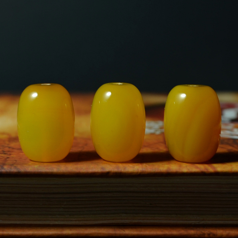 天然玛瑙 藏式黄玛瑙桶珠长勒子吊坠 菩提佛珠diy百搭玉髓隔珠