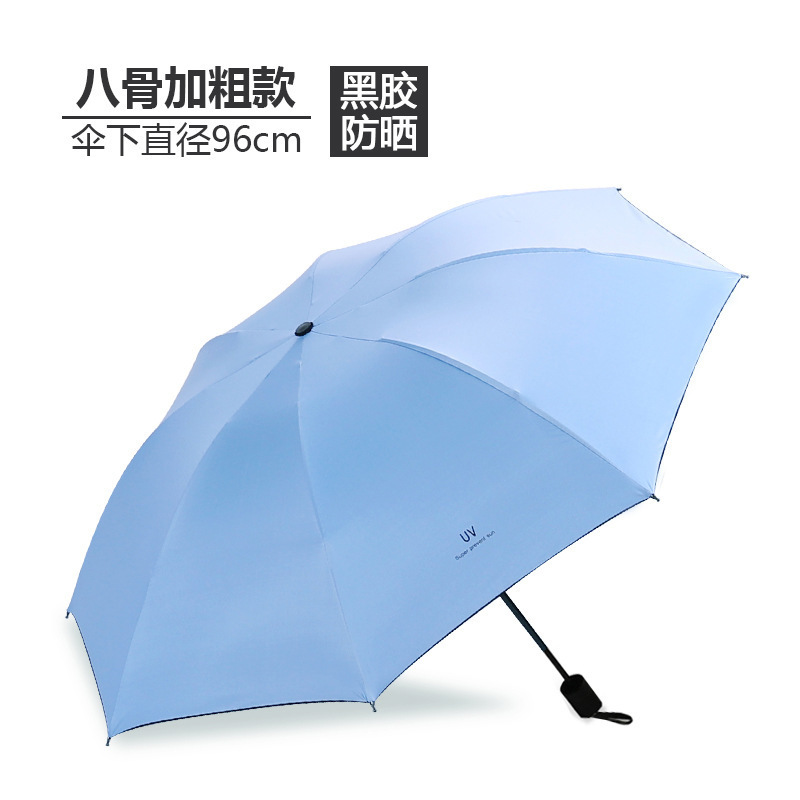 Uv Automatic Vinyl Sun Protection Uv Protection Dual-Use Sun Umbrella Gift Advertising Umbrella Printing Logo Umbrella