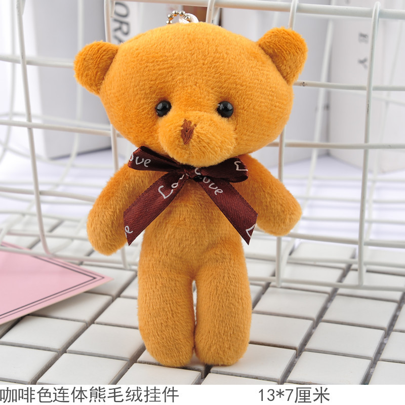 Teddy One-Piece Bear Doll Bear Pendant Plush Toy Key Chain Creative Doll Small Gifts for Children Foreign Trade