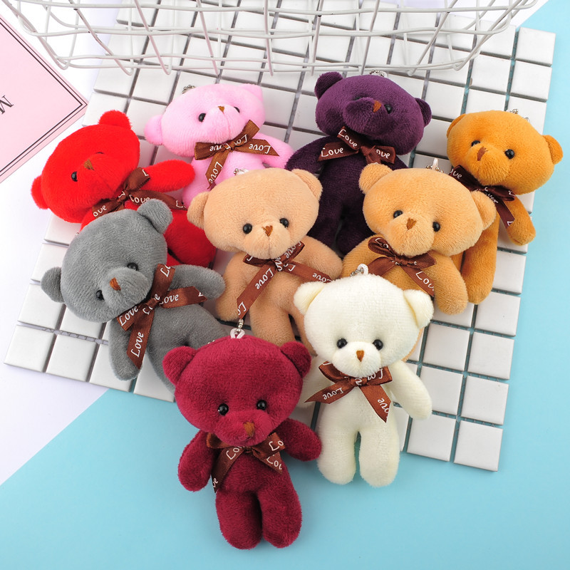 Teddy One-Piece Bear Doll Bear Pendant Plush Toy Key Chain Creative Doll Small Gifts for Children Foreign Trade