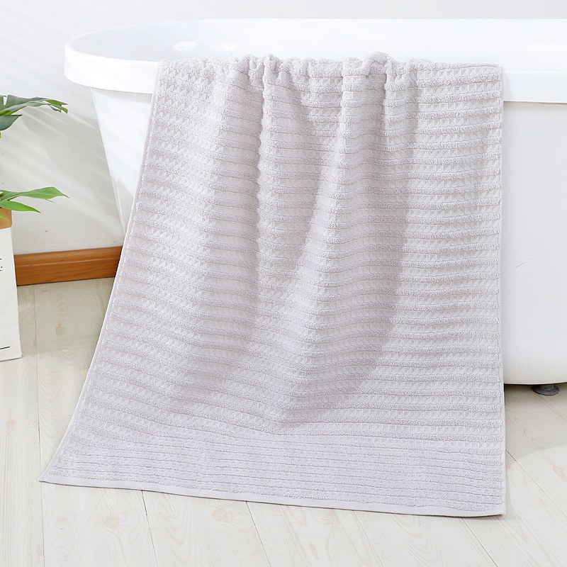 340g 100% Pure Cotton Bath Towel 70*140 Plain Soft Absorbent Large Bath Towel Cotton Embroidery Ogo