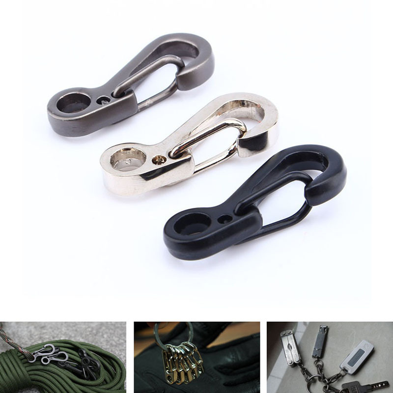 classic simple mini spring hanging buckle quick-hanging keychain key ring edc equipment sf mini hook