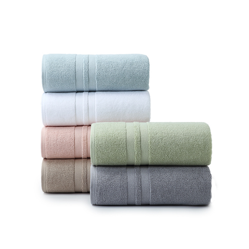Hotel Pure Cotton Bath Towel 500gsm Towel 140G Thickened Set Multi-Color Absorbent Soft Embroidery Company Logo