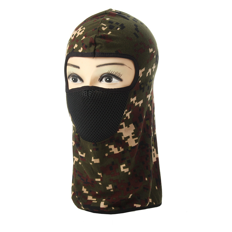 Cycling Mask Face Care Headgear Outdoor Sports Sun Protection Camouflage Printed Mask Sleeve Cap Helmet Liner Cap Cross-Border