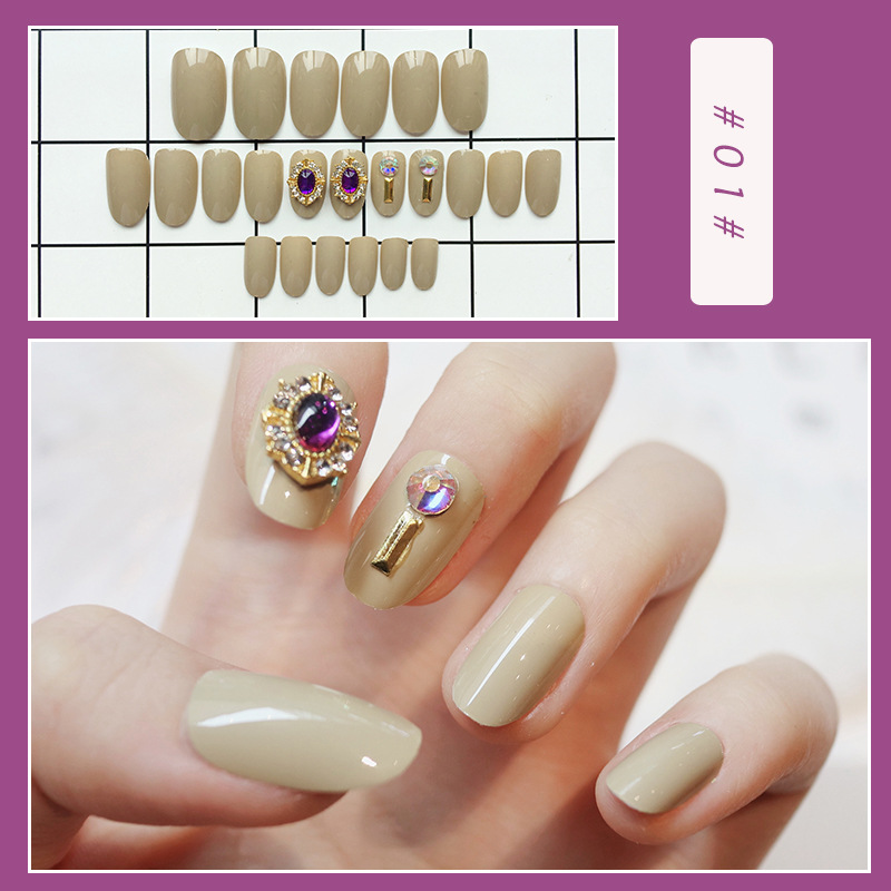 Fake Nails 24 Pieces Online Red New Wear Bride Nail Tip Butterfly Pearl Diamond Collection