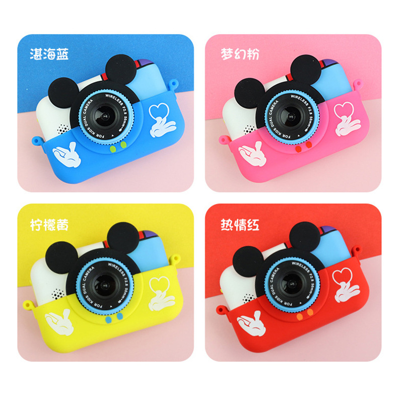 X18 Cartoon Mickey Mini Camera Hd Dual Lens Photo-Taking Foreign Trade Popular Style Children's Toy Birthday Gift