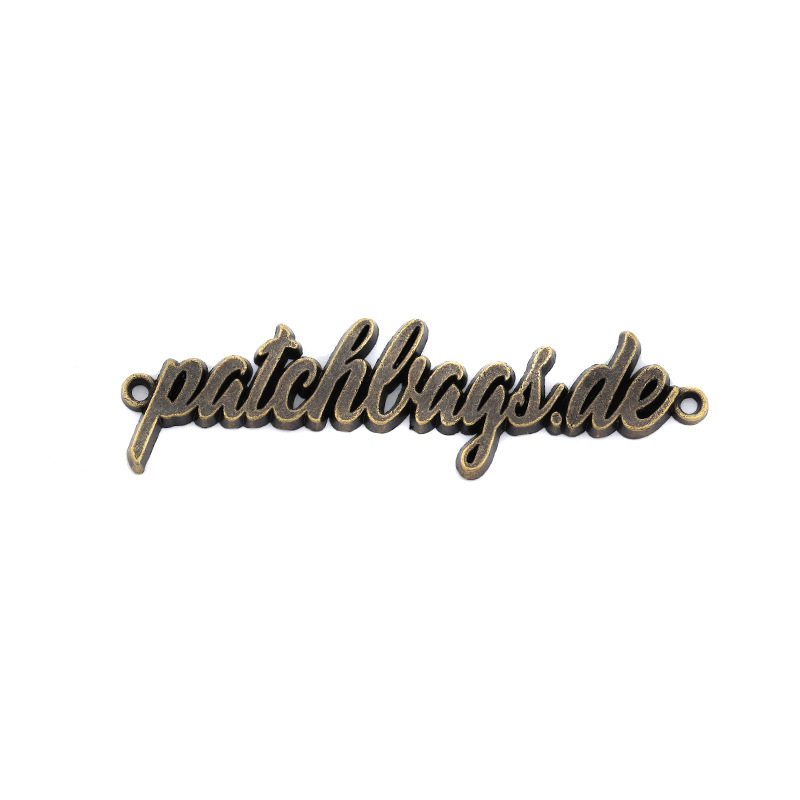 Pin Stitching Metal Tag Applicable to Hat Bag Clothing Hardware Trademark Logo Die Casting Zinc Alloy Nameplate