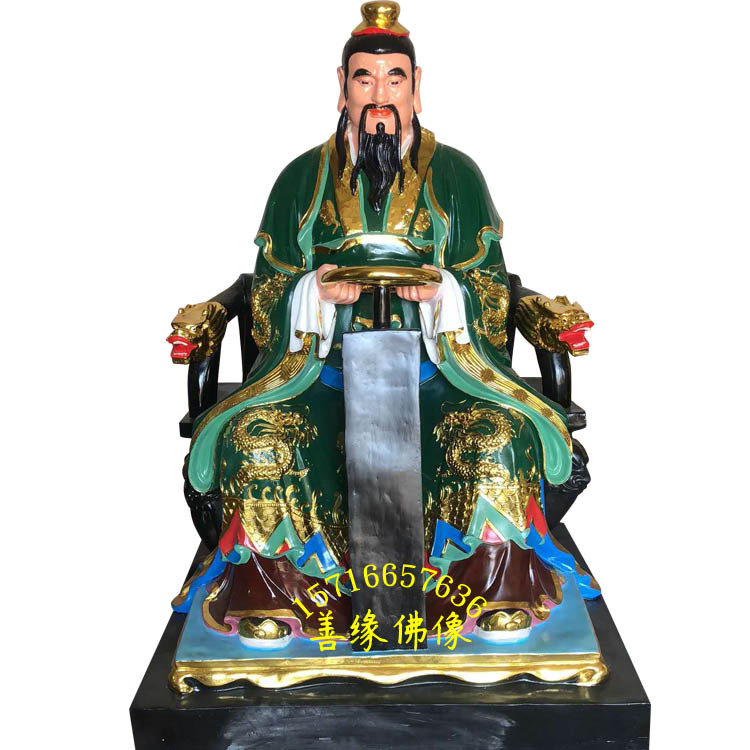 车神像 财神像 城隍像虫王像 蚕神像木雕树脂神像塑像彩绘贴金