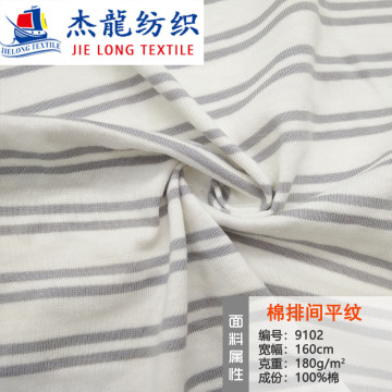 棉间条纹针织面料 棉针织平纹横间条面料 t恤衫混纺彩条拉架-阿里巴巴