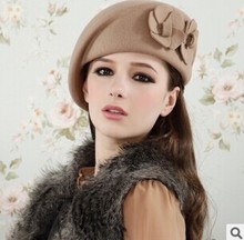 2015秋冬新款韩版时尚大气秋冬羊毛呢贝雷帽女士礼帽空姐帽 帽子