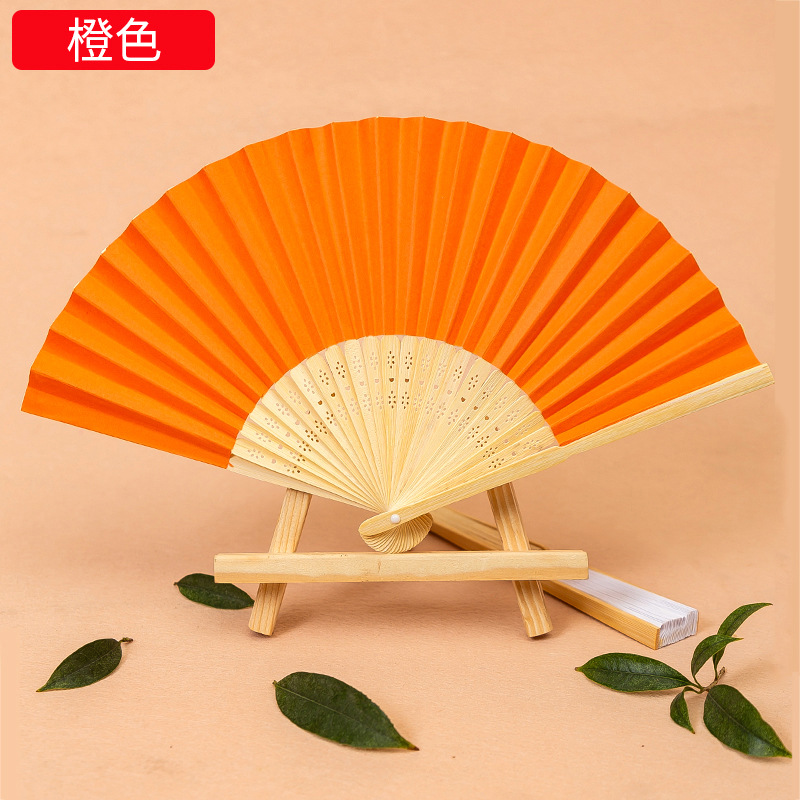 Large Blank Paper Fan White Paper Fan Diy Blank Fan Folding Fan White Paper Fan Painting White Fan Calligraphy and Painting Practice Fan Handmade White Fan