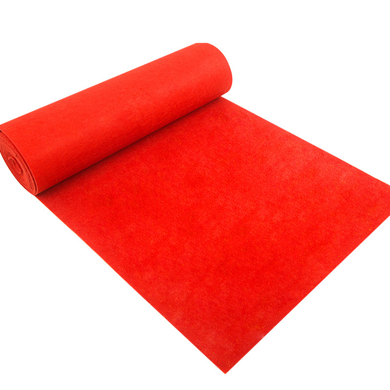 Carpet Wedding Disposable Wedding Red Carpet Thickened Floor Mat Celebration Exhibition Wedding Stairs Activity Red Carpet