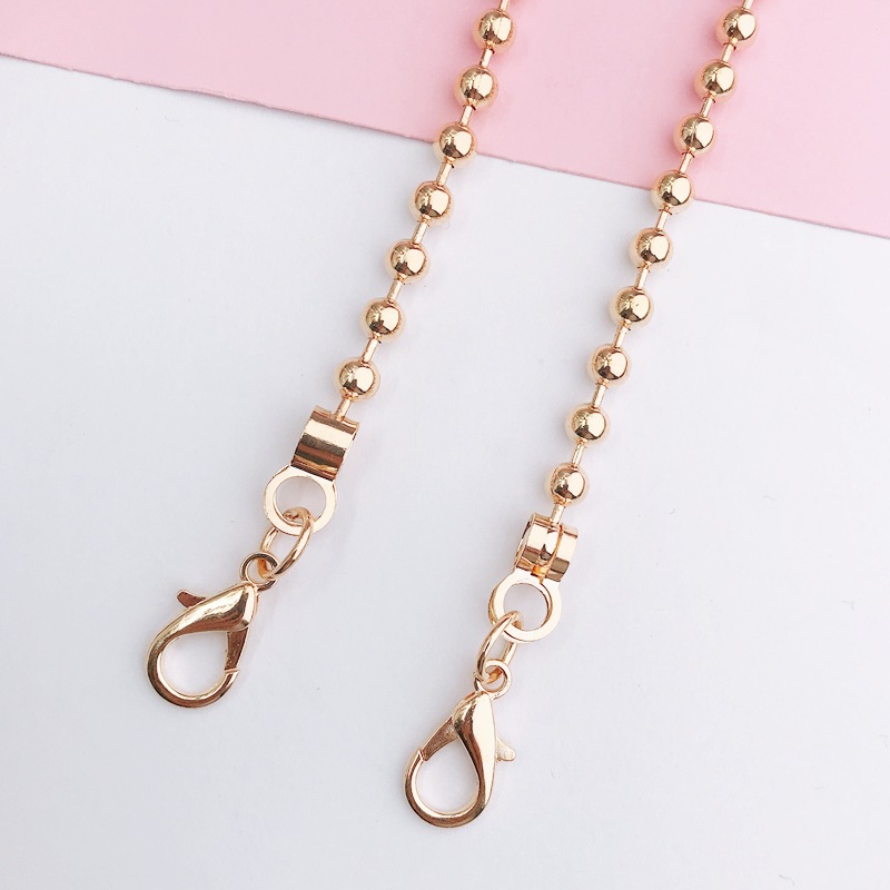 Metal Bags Chain Girls Slung over One Shoulder Phone Cover Lanyard Lanyard Lobster Buckle 110cm Gold Iron Chain Shoulder Strap