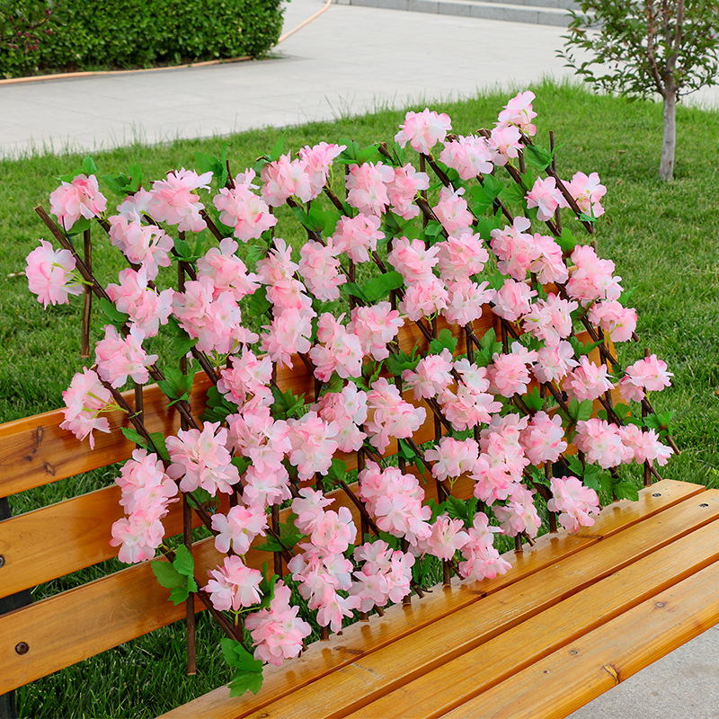 Fake/Artificial Flower Artificial Plant Artificial Fence Leaf Outdoor Wooden Fence Plant Courtyard Fence Fence Decorative Fence Telescopic Wooden Fence