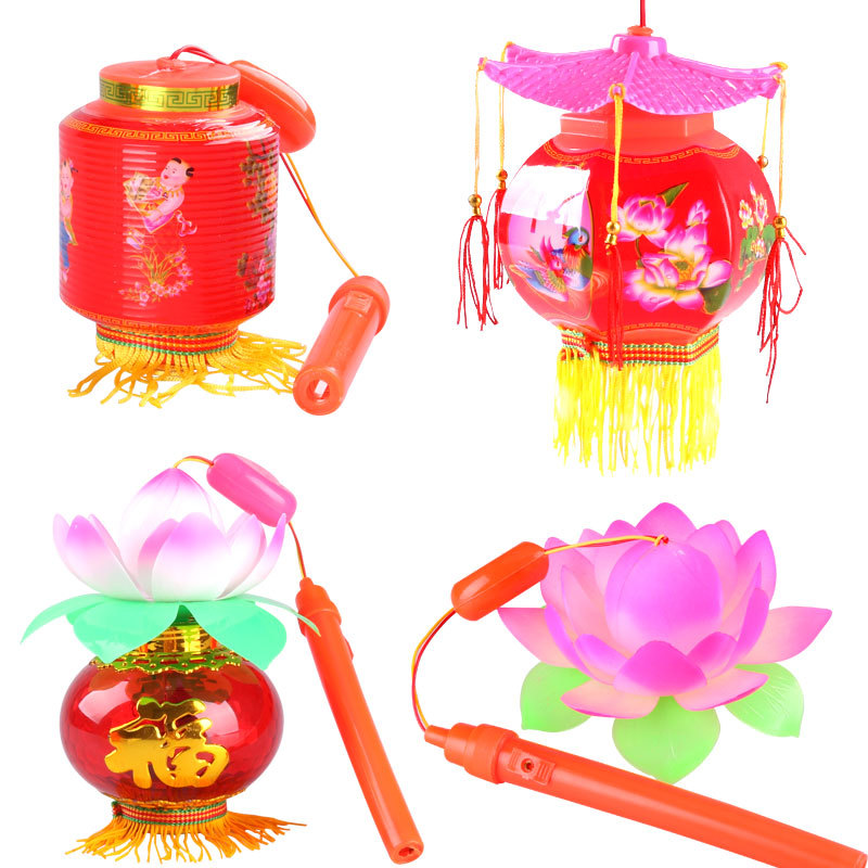 New Year Gift Portable Lamp Luminous Toy Music Antique Stall Night Market GD Festive Spring Festival Lantern Wholesale