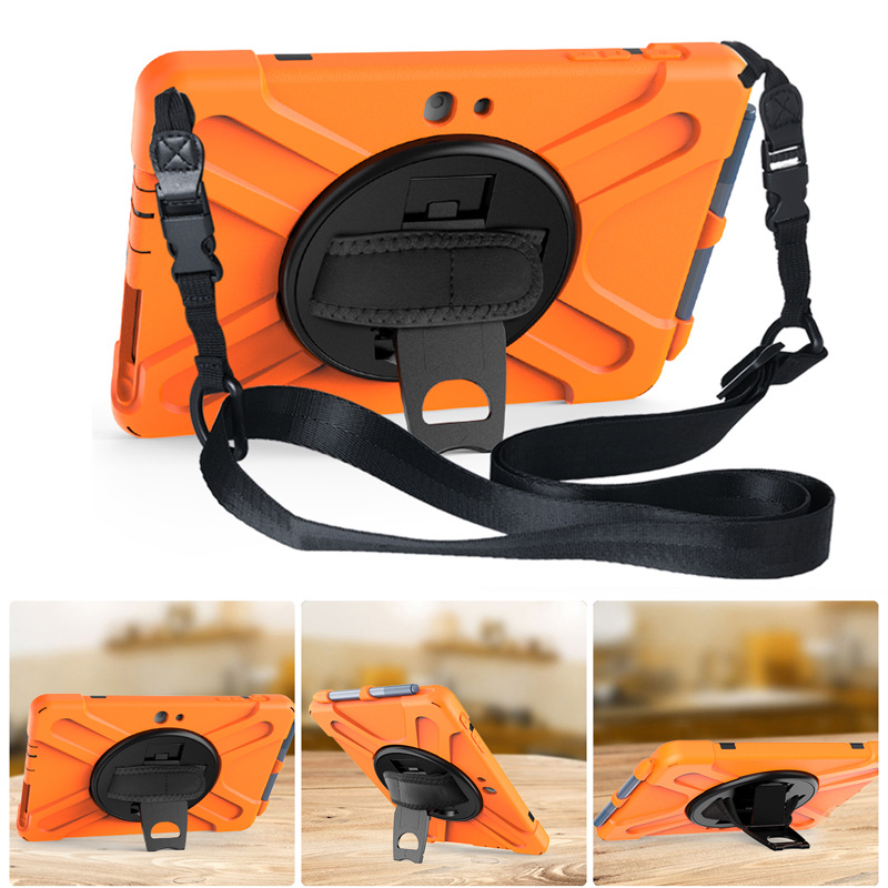 适用微软Surface Go1234海盗王PC支架硅胶手持背带平板保护套