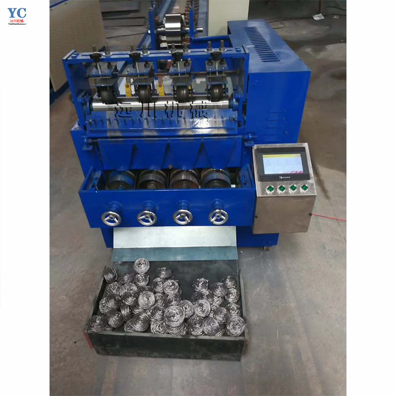 制作清洁球设备厂 钢丝球成型机 4线4球 清洁球拉丝打球一体机