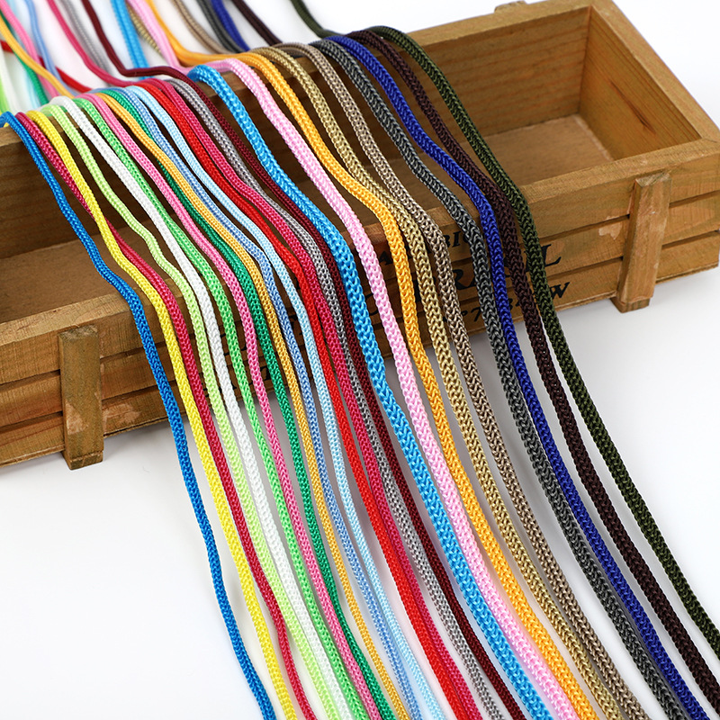 厂家现货彩色绳子束口绳丙纶绳尼龙绳手提绳织带防风绳跳绳量大从