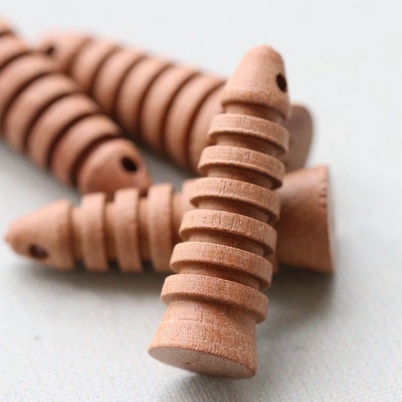 桃木文昌塔 宝宝项链配饰 平安扣棒槌饰品工艺品 饰品diy编织