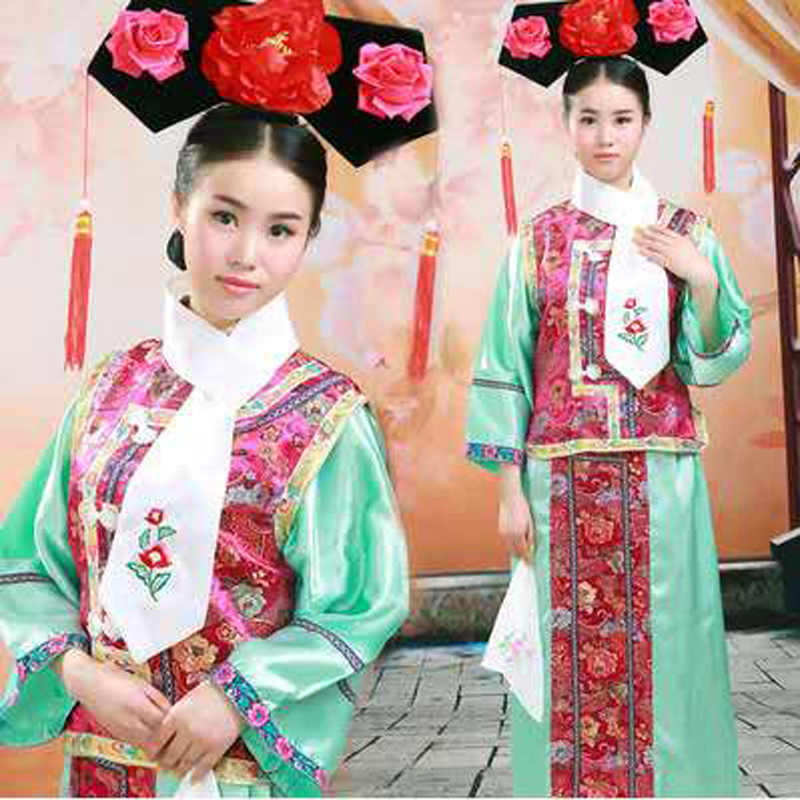 古装环珠格格服装满族旗袍服女后宫廷妃子嬷嬷甄嬛传反串演出服