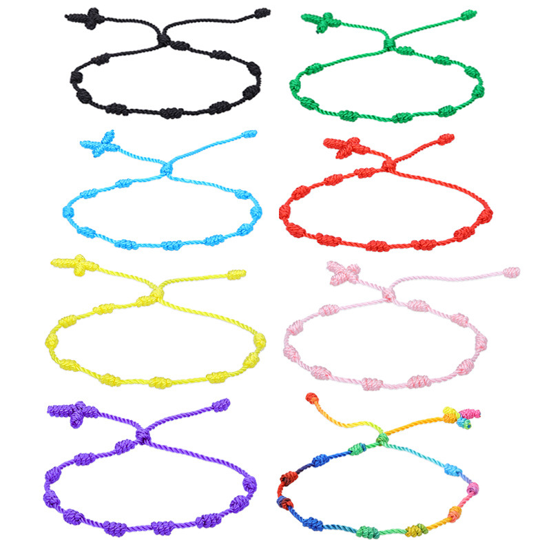 Cross-Border Hot Sale Multi-Color Friendship Bracelet Parent-Child Friendship Carrying Strap Men and Women Teenagers This Animal Year Red Rope Bracelet