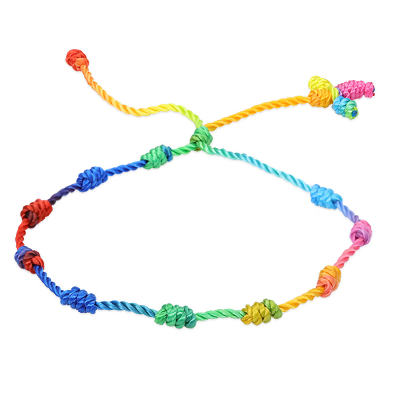 Cross-Border Hot Sale Multi-Color Friendship Bracelet Parent-Child Friendship Carrying Strap Men and Women Teenagers This Animal Year Red Rope Bracelet