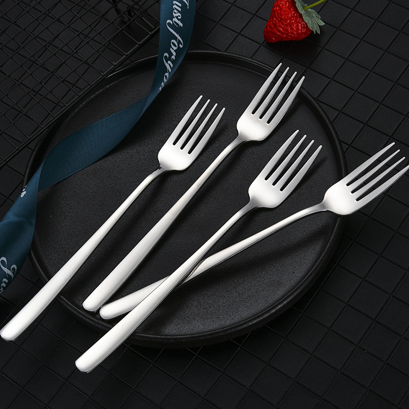 304 Stainless Steel Spoon Fork Korean Ins Style Spoon Internet Celebrity Tableware Good-looking Home Ladle Thickened Soup Spoon Fork