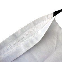 厂家直供简约纯白色包包双拉抽绳束口袋丝带防尘包装布袋收纳袋