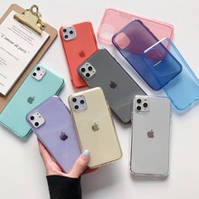 七彩透明适用iphone15手机壳14糖果TPu保护13套12苹果11pro套xsm